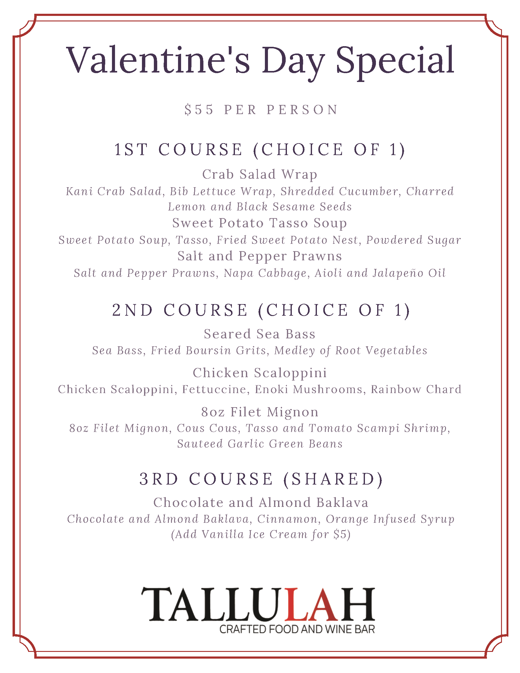 Our Gallery Tallulah Crafted Food & Wine Bar